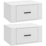 Maison Chic Stenski Dvo delni komplet Nočne omarice - Nočne mize bela 50x36x25 cm, (21689516) | Shoptok.si