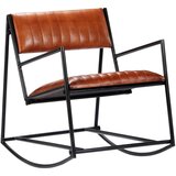 Furnova Gugalni stol rjavo pravo usnje, (21925567) | Shoptok.si