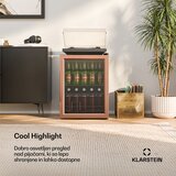 Klarstein Beersafe hladilnik za pijačo s steklenimi vrati | 64 x 48 cm | 60 litrov | 85 W | Bakreno/črna | Shoptok.si