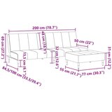  Kavč dvosed z ležiščem in stolčkom za noge temno zelen žamet, (21228631) | Shoptok.si