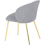 Mömax stol, les, kovina, tekstil siva | Shoptok.si