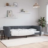  Dnevna postelja brez vzmetnice temno siva 90x190 cm žamet | Shoptok.si