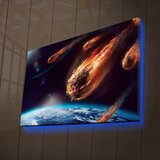 Wallity NASA-009 multicolor decorative led lighted canvas painting Cene