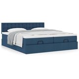 vidaXL otomanski okvir kreveta s madracima plavi 200x200cm tkanine | shoptok.hr
