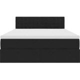  Krevet s od storage s madracem Crna 140 x 190 cm Baršun - Crna 140 x 190 cm Gumbi | shoptok.hr