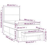  Krevet s oprugama i madracem bijeli 80 x 200 cm od umjetne kože | shoptok.hr