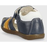 Geox Otroški usnjeni sandali mornarsko modra barva | Shoptok.si
