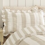Catherine Lansfield Bež 3-delna posteljnina za zakonsko posteljo 200x200 cm Seersucker Frill Stripe – | Shoptok.si