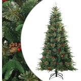  Umjetno božićno drvce s nogom Zelena 210 cm PVC, PE i čelik | shoptok.hr