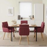  Trpezarijske stolice 4 pcs Tkanina Vinska crvena | shoptok.hr