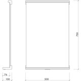 noo.ma Zidno ogledalo s policom s okvirom od masivnog drveta 50x75 cm Lun – | shoptok.hr