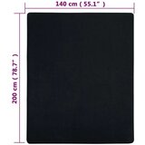  Napenjalna rjuha 2 kosa črna 140x200 cm bombaž, (20769154) | Shoptok.si