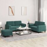vidaXL 3-dijelni set sofa s jastucima tamnozeleni baršunasti | shoptok.hr
