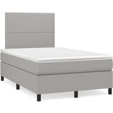  Box spring postelja z vzmetnico svetlo siva 120x200 cm blago, (20789747) | Shoptok.si