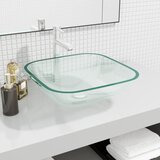 vidaXL Umivaonik stakleni 42 x 42 x 14 cm prozirni cijene