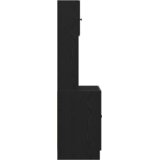 vidaXL Kuhinjska omara Črna bukovina 60x50x180 cm Inženirski les | Shoptok.si