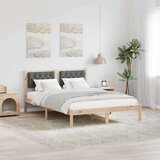  Konstrukcija postelje z vzglavjem Temno siva 150 x 200 cm blago, (5000084435) | Shoptok.si