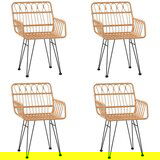  5-dijelni vrtni blagovaonski set od poliratana | shoptok.hr