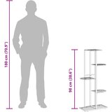 vidaXL Stalak za cvijeće s 5 razina 43 x 22 x 98 cm bijeli metalni | shoptok.hr