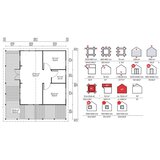 Male kuće Drvena kuća RIOPAS 1004 &amp;times; 887 cm sa &amp;scaron;indrom Slike