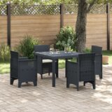 vidaXL 5-dijelni set za blagovanje u vrtu s jastučićima antracit poli ratan | shoptok.hr