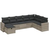  8-dijelni set vrtnih sofa od poliratana s jastucima svjetlosivi | shoptok.hr