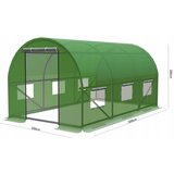 Chomik 3-segmentni baštenski plastenik 3 x 2 x 2 m zeleni sa opcijom dodatne ventilacije TUN3910