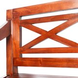  Klupa Batavia 123 cm od masivnog drva mahagonija tamnosmeđa | shoptok.hr