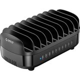 AVIZAR Postaja za polnjenje pametnih telefonov in tablic z 10 USB priključki, 120W z ventilacijo, Črna, (5000213652) Cene