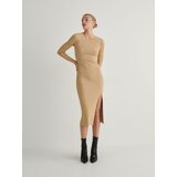 Reserved črtasta obleka - zlata | Shoptok.si