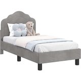  Posteljica za malčke z vzglavjem Svetlo siva 70 x 140 cm Žamet, (5000105768) | Shoptok.si