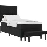 vidaXL vzmetna postelja z vzmetnico in klopjo črna 90x190 cm tkanina, (22083277) | Shoptok.si
