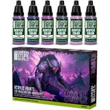 Green Stuff World Paint Set - Darth Purple | Set Akrilnih Boja x6 Cene