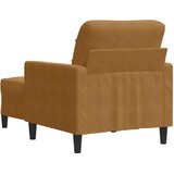  Fotelja s tabureom smeđa 60 cm baršunasta | Eponuda.com