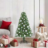 vidaXL Umestno božično drevo Zelena 120 cm PVC, jeklo in plastika | Shoptok.si
