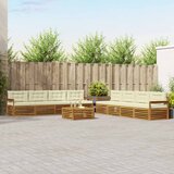  Set vanjskih sofa 9 kom. Prirodna i krem 79 x 79 x 37 cm | shoptok.hr