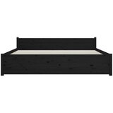  Za krevet od masivnog drva crni 140 x 190 cm | shoptok.hr