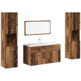  4-dijelni set kupaonskog namještaja od starog drveta | shoptok.hr