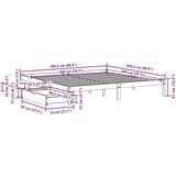 vidaXL okvir kreveta bez madraca 200 x 200 cm od masivne borovine | shoptok.hr