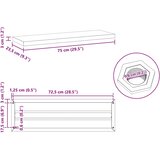  Zidne police 2 kom 75x23,5 cm srebrne nehrđajući čelik | shoptok.hr