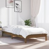 Furnova Posteljni okvir medeno rjav 75x190 cm trdna borovina, (21936679) Cene