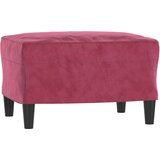  Fotelja s tabureom crvena boja vina 60 cm baršunasta | shoptok.hr