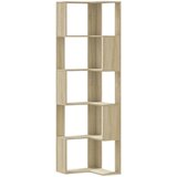  Kutni regal za knjige s 5 razine boja hrasta 50x50x179cm drveni | Eponuda.ba