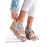 Shelvt Blue women's wedge sandals Cijene