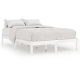 The Living Store Posteljni okvir bel iz trdne borovine 140x200 cm - Posteljni Okvir, (21525810) | Shoptok.si