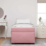  Posteljni okvir z vzmetnico z vzmetnico Roza 90 x 190 cm Žamet | Shoptok.si