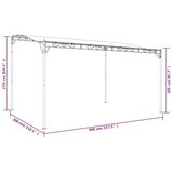 Nadstrešnica smeđesiva 4 x 3 m 180 g/m² od tkanine i čelika | shoptok.hr