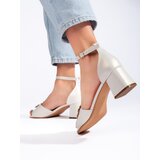 Sergio Leone Light gray high-heeled sandals by | Shoptok.si