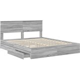  s od storage Siva Sonoma 160 x 200 cm Konstruirano drvo | shoptok.hr