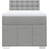  Krevet s oprugama i madracem svjetlosivi 100x200 cm od tkanine | shoptok.hr